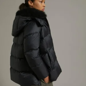 YVES SALOMON – A Line Down Jacket – Noir YVES SALOMON – A Line Down Jacket – Noir