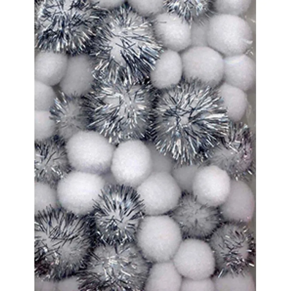 Pomponger sett m/glitter – Hvit – 50ass. Pomponger sett m/glitter – Hvit – 50ass.