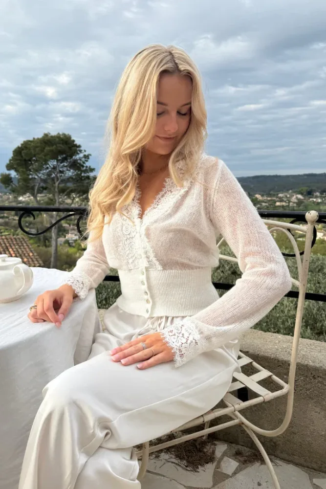 Stellaic Cardigan - White - Bilde 3