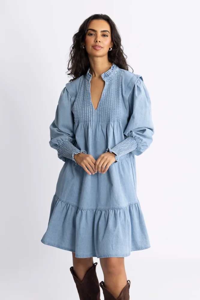 Embla Light Denim Dress - Bilde 3