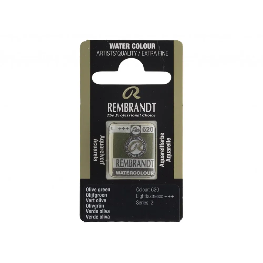 Rembrandt Akvarell Halfpan – Olive Green 620