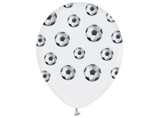 Latex ballonger - Fotball - 5 assortert pr pk - 12inch