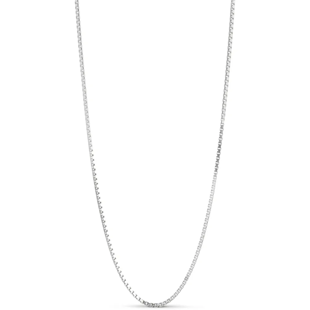 Box Chain Necklace – Silver