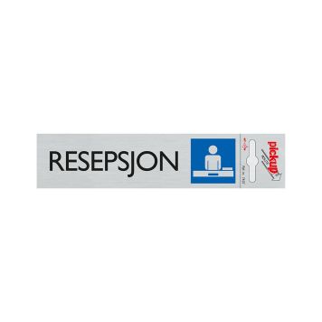 SKILT PICKUP RESEPSJON ALU 165 X 44 MM SKILT PICKUP RESEPSJON ALU 165 X 44 MM