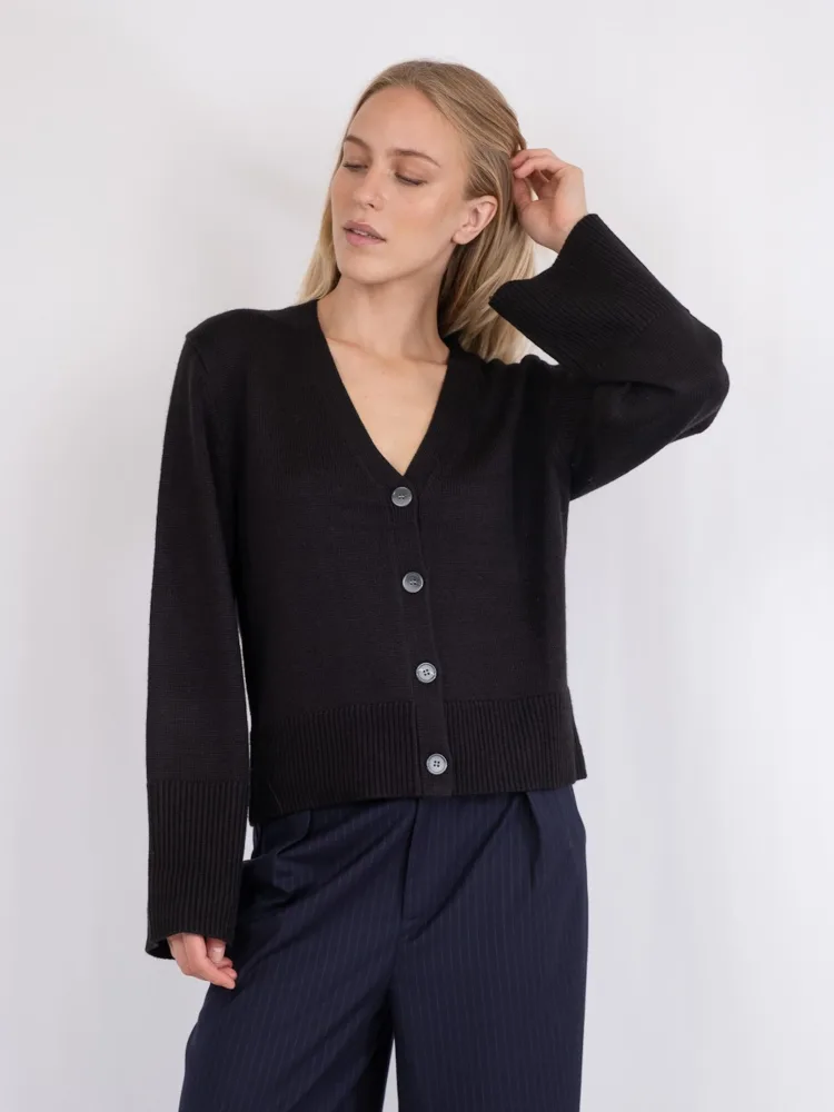 Lotta Knit Cardigan - Black - Bilde 3