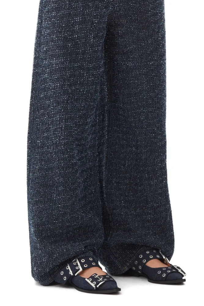 Feminine Buckle Ballerina Denim - Dark Navy - Bilde 2