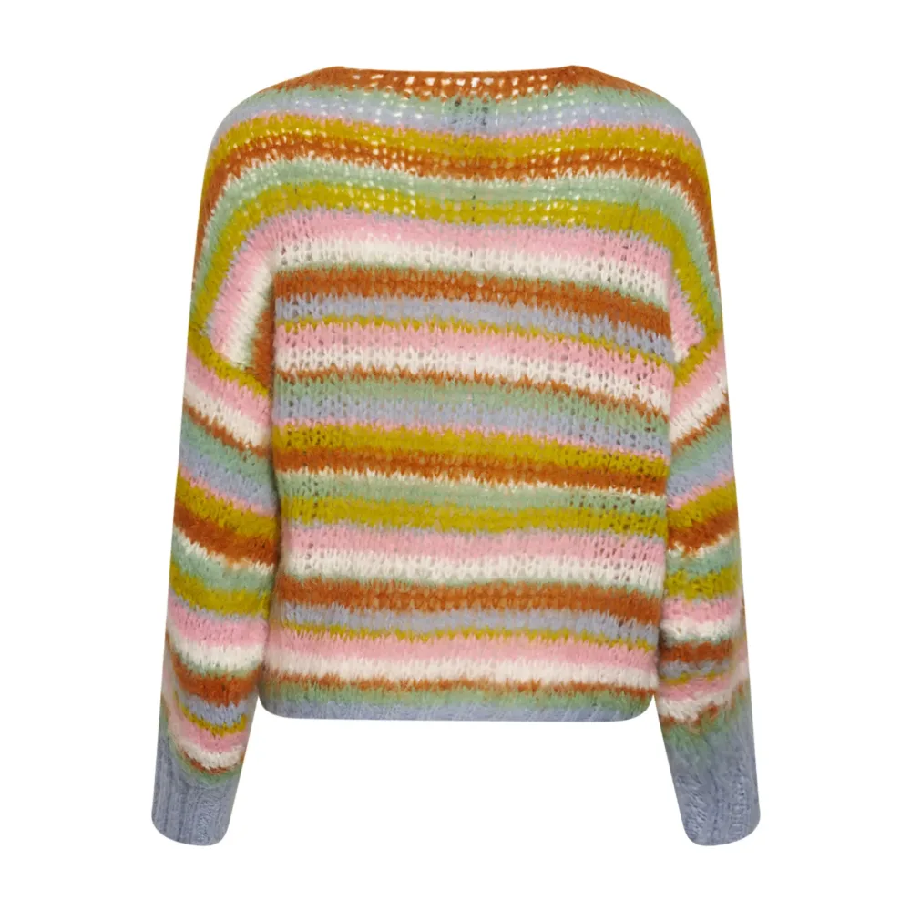 Rima Pool Knit Cardigan - Light Blue/Yellow/Rose - Bilde 3