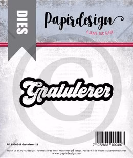 Papirdesign tekstdie – Gratulerer 11 – die m/skyggedie pd 1900049 Papirdesign tekstdie – Gratulerer 11 – die m/skyggedie pd 1900049