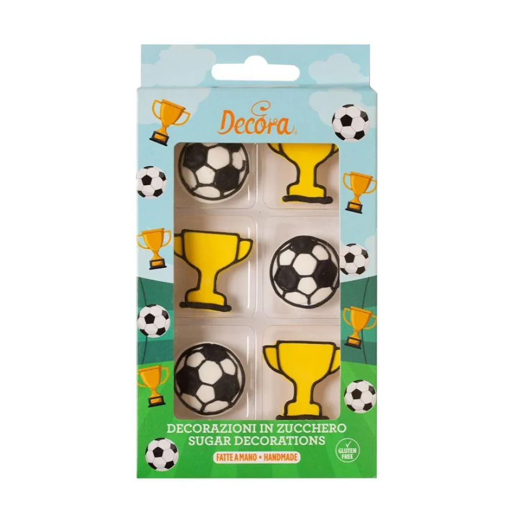 Decora Spiselig Kakepynt -Fotball- pk/6 Decora Spiselig Kakepynt -Fotball- pk/6