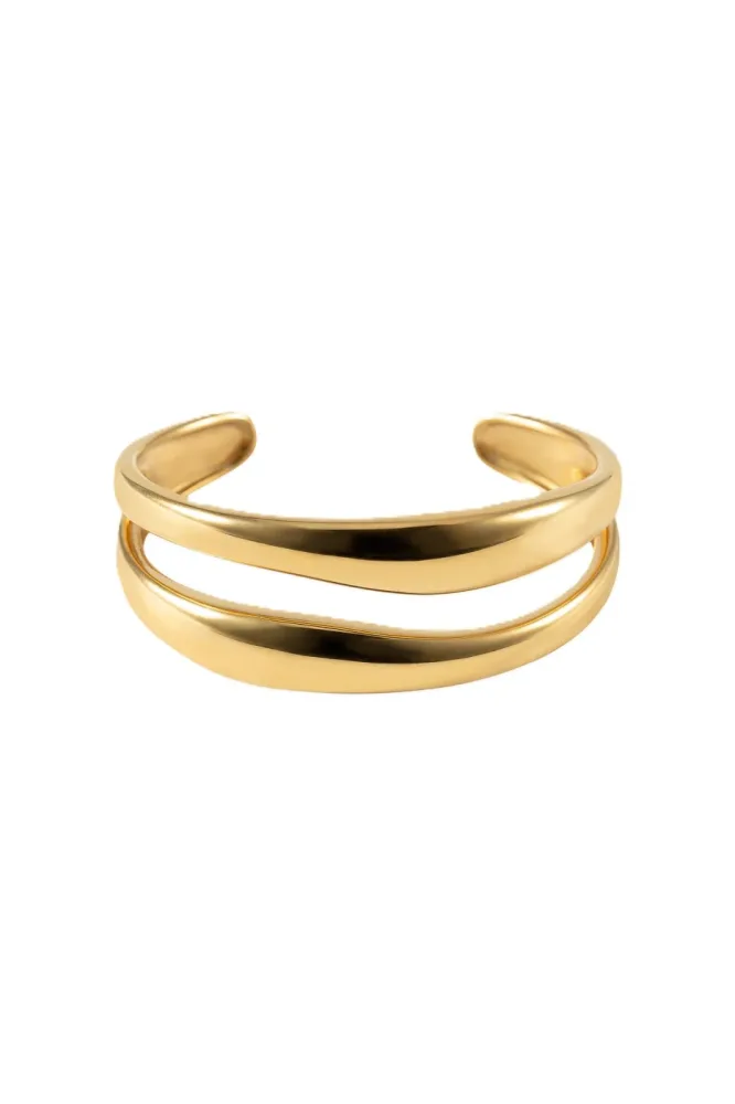 The Curved Bangle - Gold