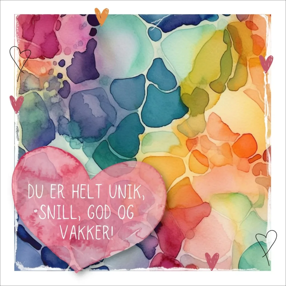 DU ER HELT UNIK No2 – KORT DU ER HELT UNIK No2 – KORT