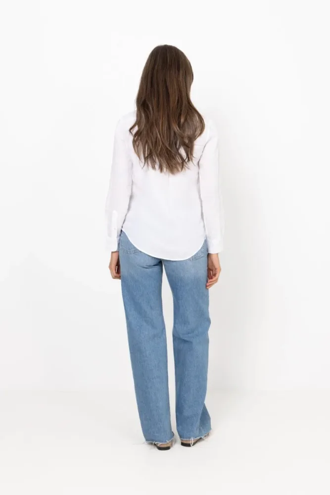 Classic Fit Linen Shirt - Classic Oxford White - Bilde 3