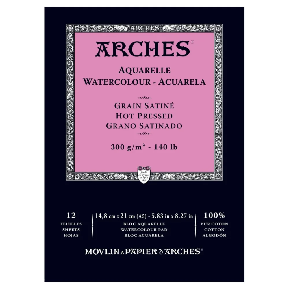 Arches Akvarellblokk HP, 300g – A5