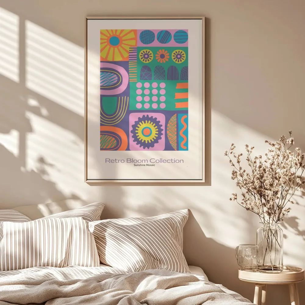 Sunshine Mosaic – Retro geometrisk plakat - Bilde 2