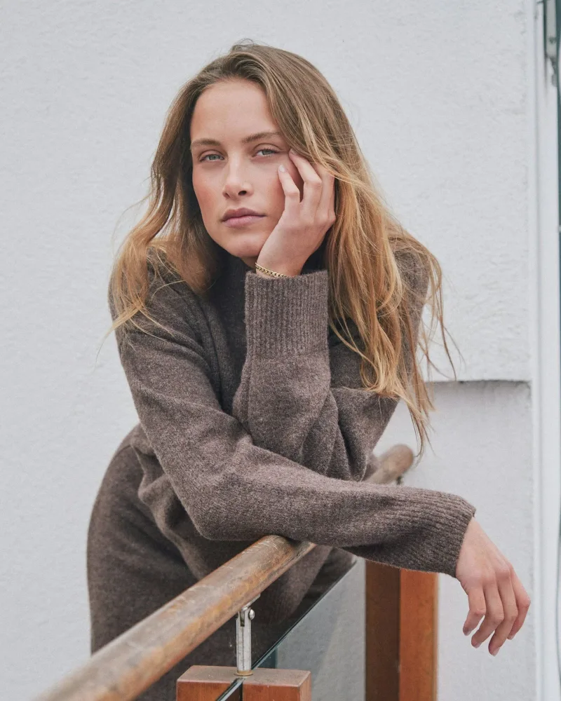 Paulina Knit Blouse - Brown Melange - Bilde 2