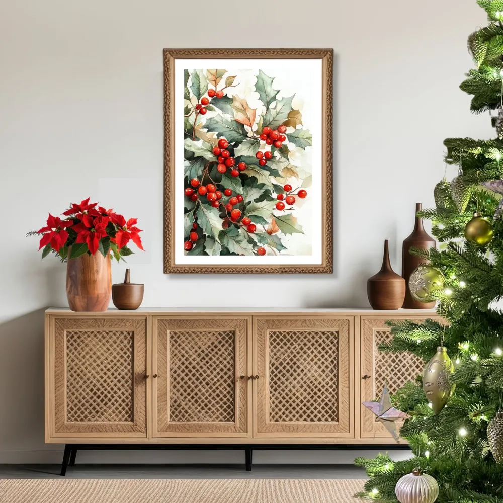 VINTAGE JUL - NOSTALGISKE KRISTTORNMOTIV No1 - PLAKAT OG LERRET - Bilde 2