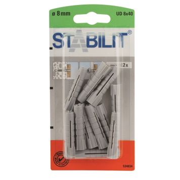 SPIKERPLUGG STABILIT 40X8 MM 12 STK SPIKERPLUGG STABILIT 40X8 MM 12 STK