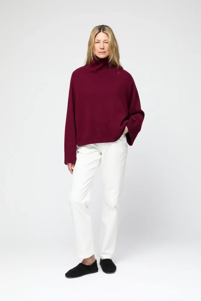 Cape Cod Turtleneck Sweater - Burgundy - Bilde 2
