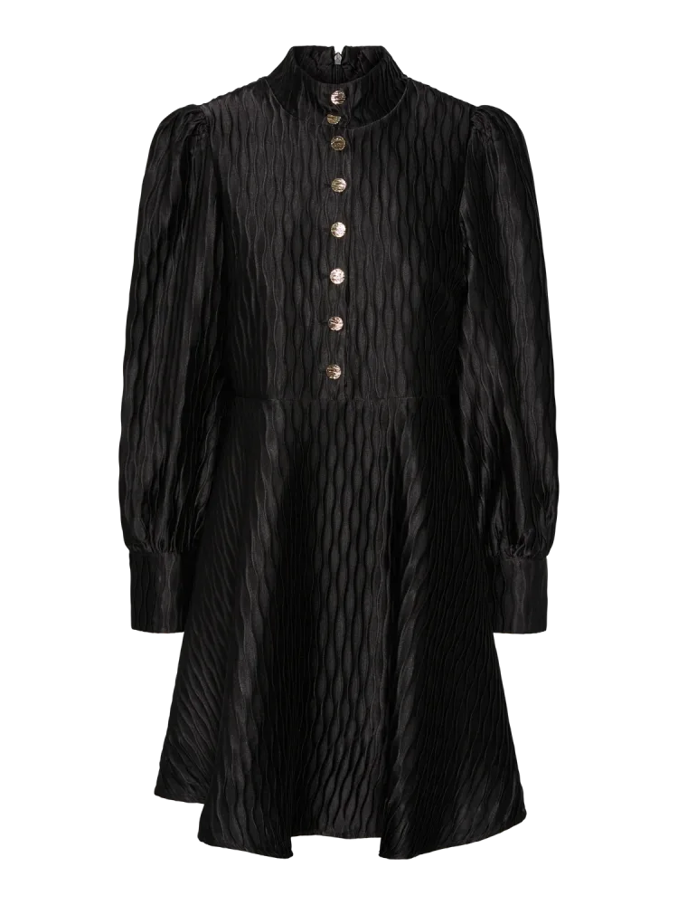 Yasripple Ls Dress - Black