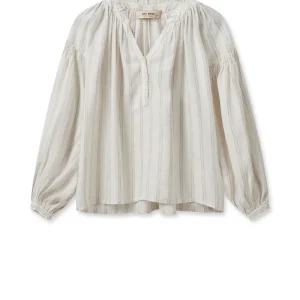 Safi Striped Linen Shirt – Ecru