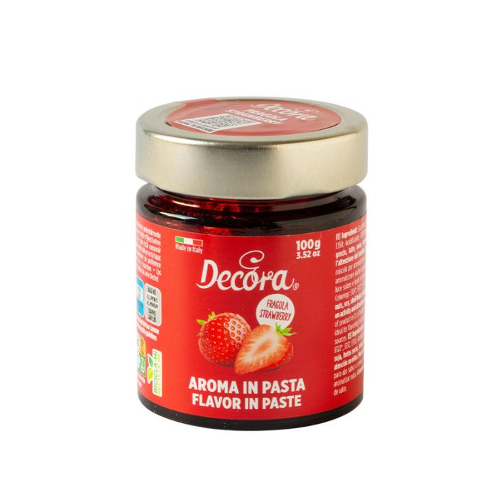 Decora Smakstilsetning Paste -Jordbær- 100g Decora Smakstilsetning Paste -Jordbær- 100g