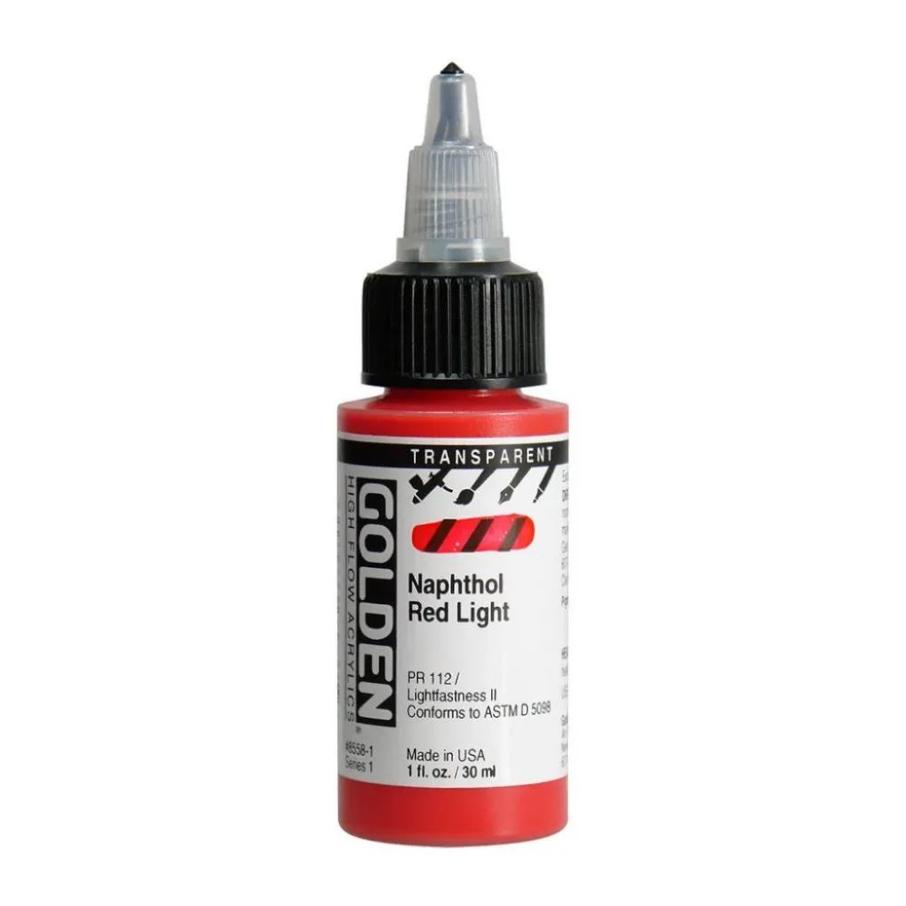 Golden High Flow Acrylics 30ml – Transp. Naphthol Red Light
