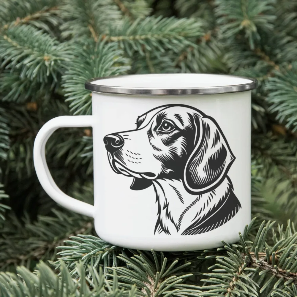 JAKTKRUS No12 - EMALJEKRUS MED BEAGLE - Bilde 3