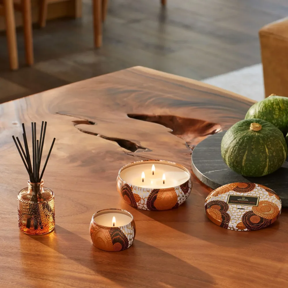 3 Wick Tin Candle - Spiced Pumpkin Latte - Bilde 2