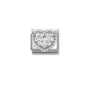 Nomination – Link SYMBOLS cz and 925 sterling silver WHITE DOT HEART Nomination – Link SYMBOLS cz and 925 sterling silver WHITE DOT HEART