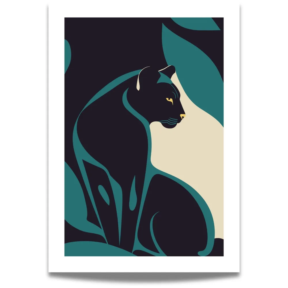 SKOGENS SKYGGE – ELEGANT PANTER PLAKAT FOR MODERNE INTERIØR SKOGENS SKYGGE – ELEGANT PANTER PLAKAT FOR MODERNE INTERIØR