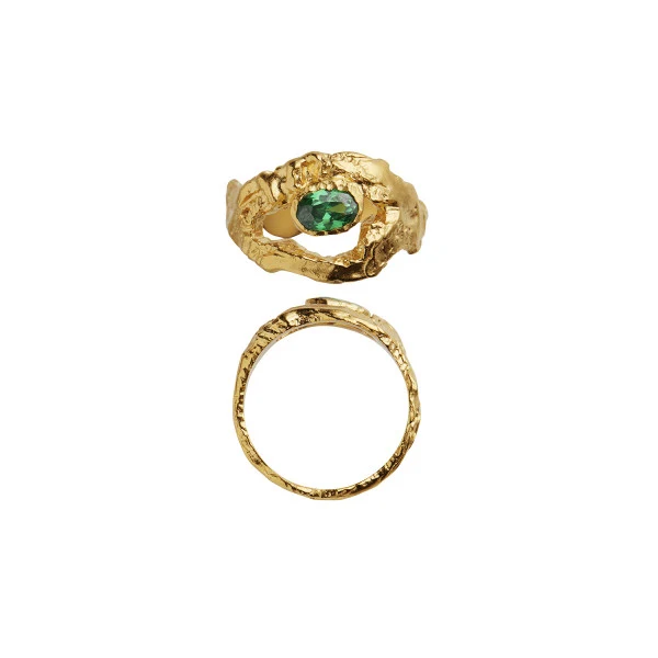 STINE A – My Love Rock With Green Stone Ring STINE A – My Love Rock With Green Stone Ring