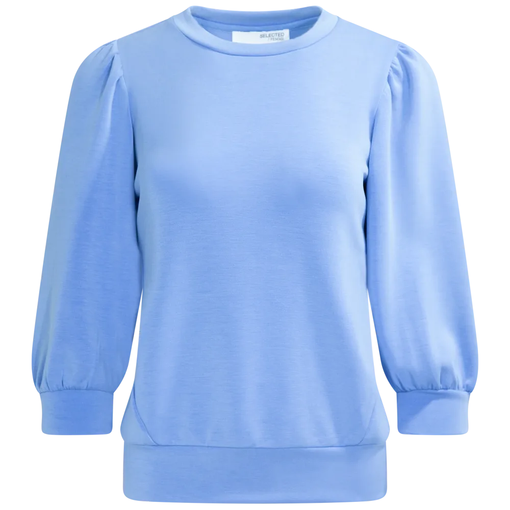 Tenny 3/4 Sweat Top - Cornflower Blue