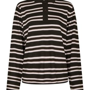 Mala Polo Knit Blouse – Dark Brown