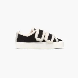 Shearling Low Velcro – Black