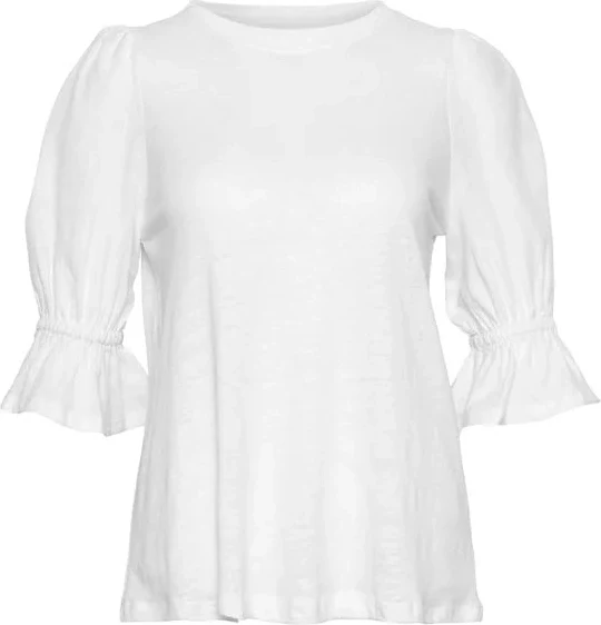 Janna Linen Top - White - Bilde 3