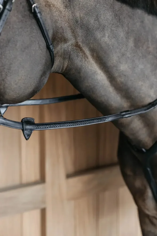 Dyon 13mm Rubber Reins w/7 Leather Loops & Plaited Finish New English Collection - Bilde 3