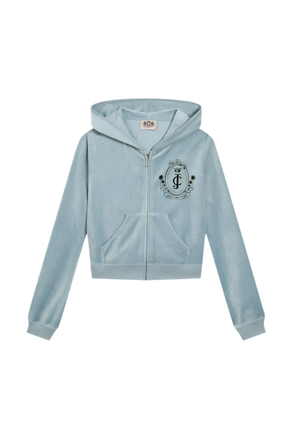 Heritage Palm Tree Crest Robyn Hoodie - Dusk Blue