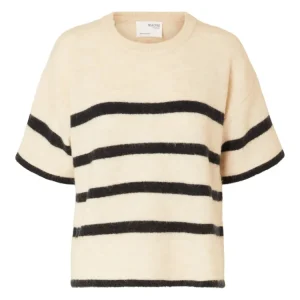 Maline-Liliana 2/4 Knit O-Neck – Birch Dark Sapphire