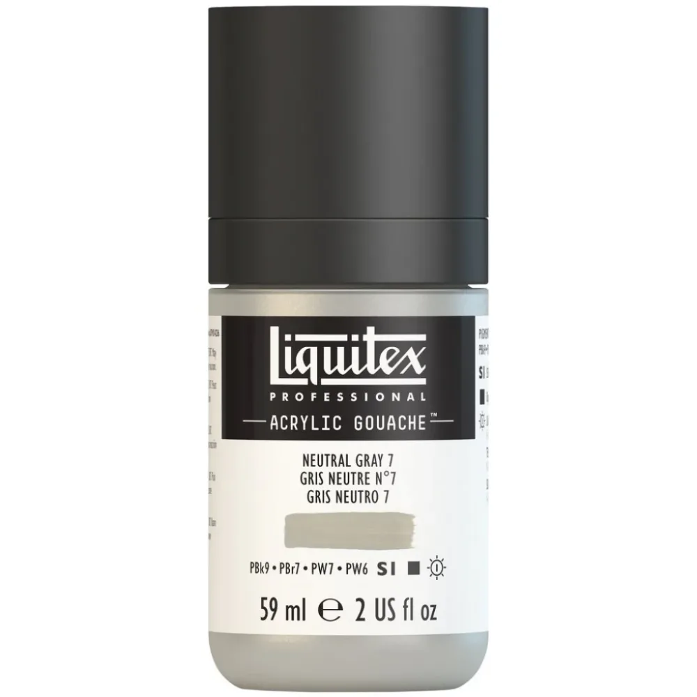 Liquitex Acrylic Gouache (matt) 59ml – 600 Neutral Grey 7 S1 Liquitex Acrylic Gouache (matt) 59ml – 600 Neutral Grey 7 S1