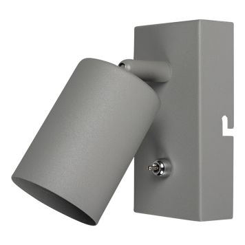 VEGGLAMPE ECOLITE VEGA WALL I GU10 GRÅ VEGGLAMPE ECOLITE VEGA WALL I GU10 GRÅ