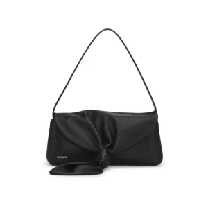 Leather Knot Scarf Bag – Black Leather Knot Scarf Bag – Black