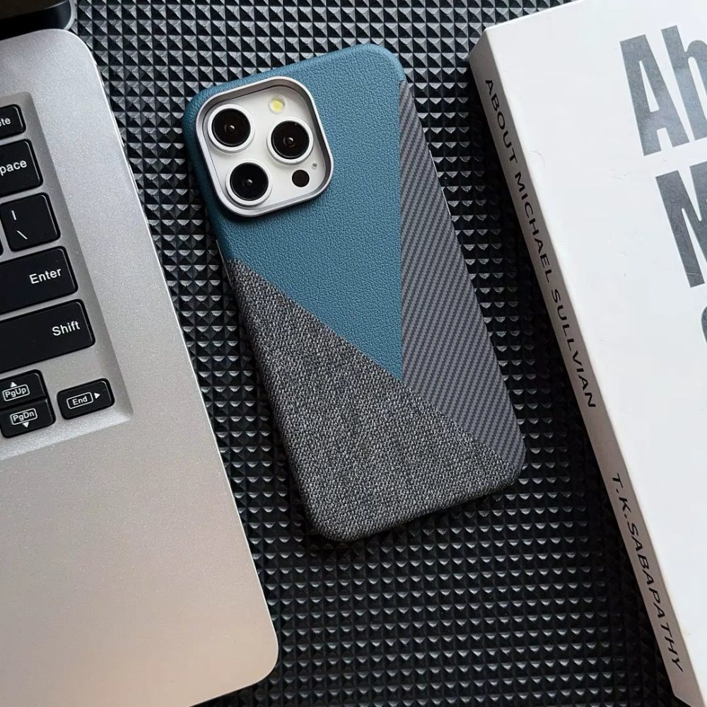 iPhone 15 Pro Max Business Lærdeksel – Anti-Drop Multicolor