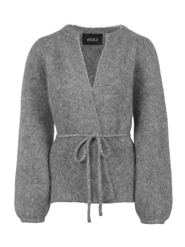 Fredrikke Chunky Cardigan - Grey Melange