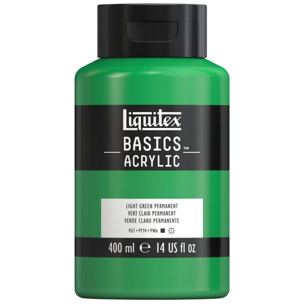 Liquitex Basics Acrylic 400ml – 312 Light Green Perm S1 Liquitex Basics Acrylic 400ml – 312 Light Green Perm S1