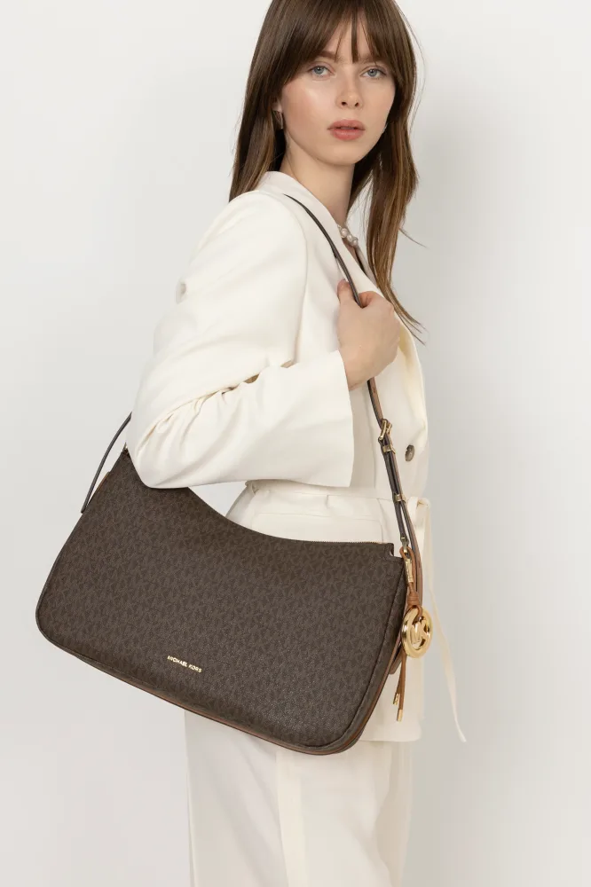 Nolita Medium Signature Logo Shoulder Bag - Brown/Acorn - Bilde 3