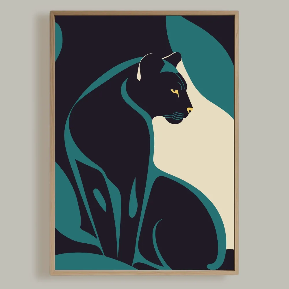 SKOGENS SKYGGE – ELEGANT PANTER PLAKAT FOR MODERNE INTERIØR - Bilde 3