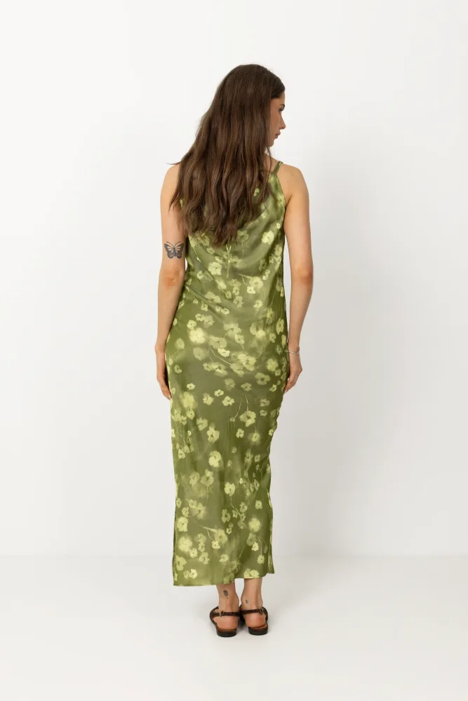Giona Slim Ankle Strap Dress B - Lint Aop Flower - Bilde 3