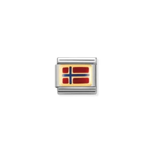 Nomination – Link EUROPE FLAG 18k gold NORWAY Nomination – Link EUROPE FLAG 18k gold NORWAY