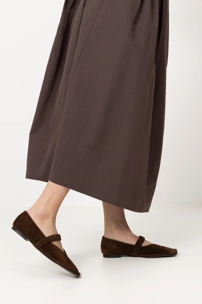 Lautan Leather Ballet Flats - Suede Brown - Bilde 3