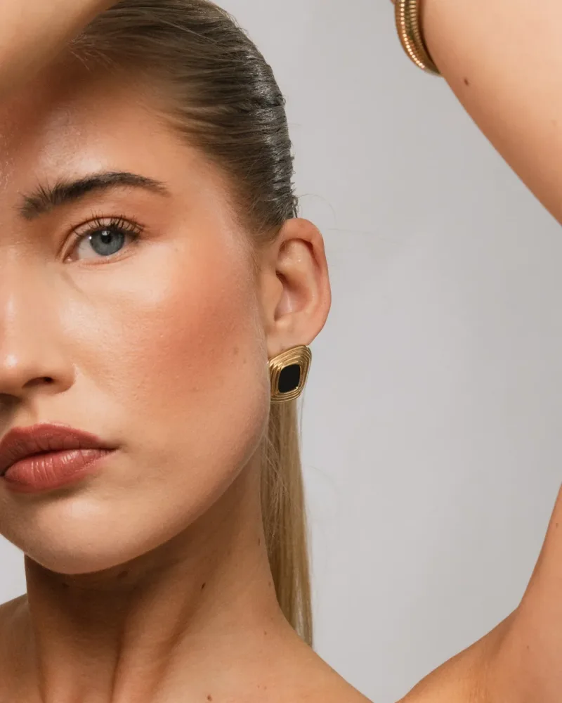 Frame Earrings - Gold - Bilde 2